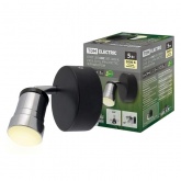 Спот TDM LED СНС 5Вт, 3000 K, 230 В, 50 Гц, IP44, Костус, черный/хром