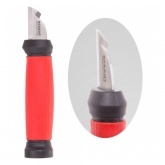 Нож монтажника Rexant нержавеющая сталь двухсторонняя заточка лезвие 33мм