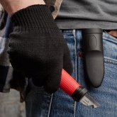 Нож монтажника Rexant нержавеющая сталь двухсторонняя заточка лезвие 33мм