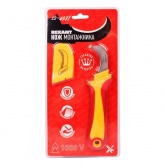 Нож монтажника Rexant нержавеющая сталь изогнутое лезвие 1000V