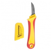 Нож монтажника Rexant нержавеющая сталь прямое лезвие VDE 1000V