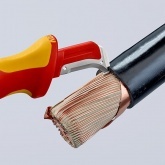 Нож с пяткой Knipex диэлектрический VDE 1000V для удаления изоляции с кабеля