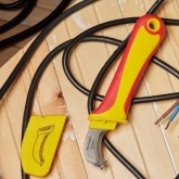 Нож монтажника Rexant с пяткой диэлектрический до 1000V нержавеющая сталь