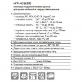 Ножницы КВТ гидравлические ручные НГР-40