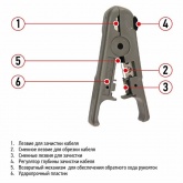 Инструмент Rexant для зачистки и обрезки витой пары (HT-S-501B) (TL-S501B)