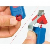 50054428  WEICON 4-28G  Кабельный нож с прямым лезвием (упаковка-блистер)