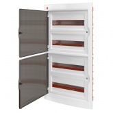 Щиток встраиваемый DKC RAM base 72м (4х18) прозрачная дверь IP41 белый