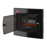 Щиток встраиваемый DKC RAM base 8м прозрачная дверь IP41 черный
