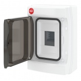 Щиток настенный DKC RAM base на 4 модуля прозрачная дверь серый IP65