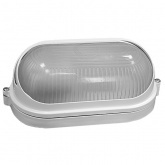 Светильник ИЭК НПП1407 белый/овал ресничка 60Вт IP54