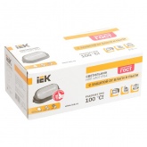 Светильник ИЭК НПП1407 белый/овал ресничка 60Вт IP54