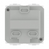 Розетка DKC Brava 2 модуля с заземлением со шторками белая