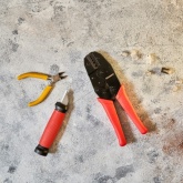 Кримпер Rexant для обжима F и BNC разъёмов RG-58, RG-59, RG-62, RG-174, F.O. (HT-301 G) (TL-336 G)