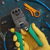 Кримпер для обжима Rexant 8P8C / 6P6C / 4P4C (HT-200) (TL-315), заделка витой пары (HT-318М)