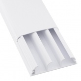 Кабель-канал DKC In-liner Front с крышкой 90х25 пластиковый трехсекционный плинтус (кабельный короб)