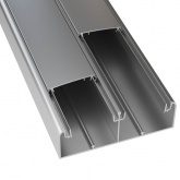 Кабель-канал DKC In-liner Aero с 2 крышками 140х50 алюминиевый серебристый металлик (кабельный короб)