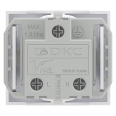 Розетка DKC Viva силовая 2Р+Е со шторками 2 модуля белая