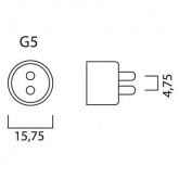 Лампа люминесцентная Feron T5 13W 2700K G5 531mm теплая