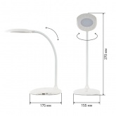 Светильник светодиодный настольный ЭРА NLED-457-6W-W 3 цвета, белый USB для зарядки устройств 557879