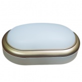 Светильник накладной TDM LED ДПО Антарес 15Вт 4200K овал 221х131х68мм мат.золото IP54