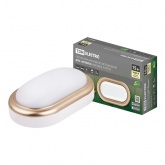 Светильник накладной TDM LED ДПО Антарес 15Вт 4200K овал 221х131х68мм мат.золото IP54