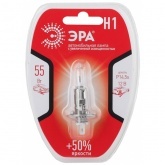 Лампа ЭРА H1 12V 55W +50% P14,5s автомобильная галогенная, противотуманная, ближнего/дальнего света