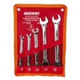 Набор ключей Rexant комбинированных трещоточных (8, 10, 13, 17, 19 мм), 5 шт., CrV