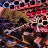 Ключ комбинированный трещоточный Rexant 19 мм, CrV, зеркальный хром