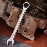 Ключ комбинированный трещоточный Rexant 19 мм, CrV, зеркальный хром