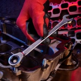 Ключ комбинированный трещоточный Rexant 13 мм, CrV, зеркальный хром