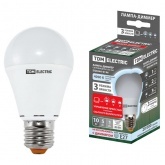 Лампа светодиодная TDM А60 10W 4000K 220V E27 DIM матовая (3 режима яркости) холодный свет