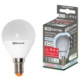 Светодиодная лампа шарик TDM FG45 6W 4000K E14 step dimmable (3 режима яркости)