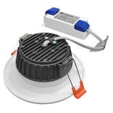 Светильник светодиодный ИЭК LED ДВО 1801 PRO 10Вт 3000K 1000Lm IP40 круг белый d90/D118x45mm