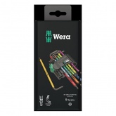 Набор Г-образных ключей Wera BlackLaser, 9шт, 967 SPKL/9 TORX BO Multicolour