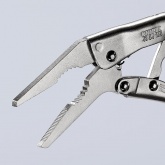 Клещи зажимные Knipex зажим до 20мм с длинными узкими губками L-165мм