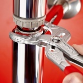 Клещи переставные трубные захватные Knipex 10-75мм с накладками хромированные 1-к ручки L-250мм