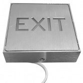 Светильник аварийный аккумуляторный EL52 Выход 1LED AC зеленый 110x110x20mm серебристый