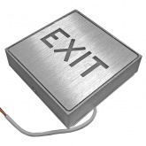 Светильник аварийный аккумуляторный EL52 Выход 1LED AC зеленый 110x110x20mm серебристый