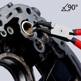 Щипцы Knipex для стопорных колец фосфатированные, черного цвета 170 мм