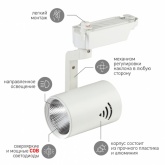 Светильник светодиодный трековый ЭРА TR1 - 20 WH 20W белый COB