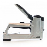 Степлер строительный КВТ СТС-4 ПрофИ с рессорным ударным механизмом, при помощи скоб и гвоздей