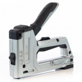 Степлер строительный КВТ СТС-4 ПрофИ с рессорным ударным механизмом, при помощи скоб и гвоздей