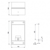Щит влагозащищенный КМПн-4 IP66 на 4 модуля навесной пластиковый с прозрачной дверкой ИЭК