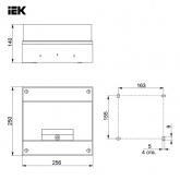 Щит влагозащищенный КМПн-12 IP66 на 12 модулей навесной пластиковый с прозрачной дверкой ИЭК
