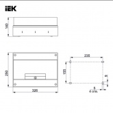 Щит влагозащищенный КМПн-16 IP66 на 16 модулей навесной пластиковый с прозрачной дверкой ИЭК