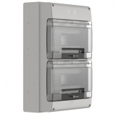 Щит влагозащищенный КМПн-24 IP66 на 24 модуля (2х12) навесной пластиковый с прозрачной дверкой ИЭК