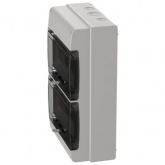 Щит влагозащищенный КМПн-24 IP66 на 24 модуля (2х12) навесной пластиковый с прозрачной дверкой ИЭК