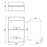 Щит влагозащищенный КМПн-24 IP66 на 24 модуля (2х12) навесной пластиковый с прозрачной дверкой ИЭК