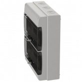 Щит влагозащищенный КМПн-32 IP66 на 32 модуля (2х16) навесной пластиковый с прозрачной дверкой ИЭК