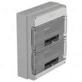 Щит влагозащищенный КМПн-32 IP66 на 32 модуля (2х16) навесной пластиковый с прозрачной дверкой ИЭК